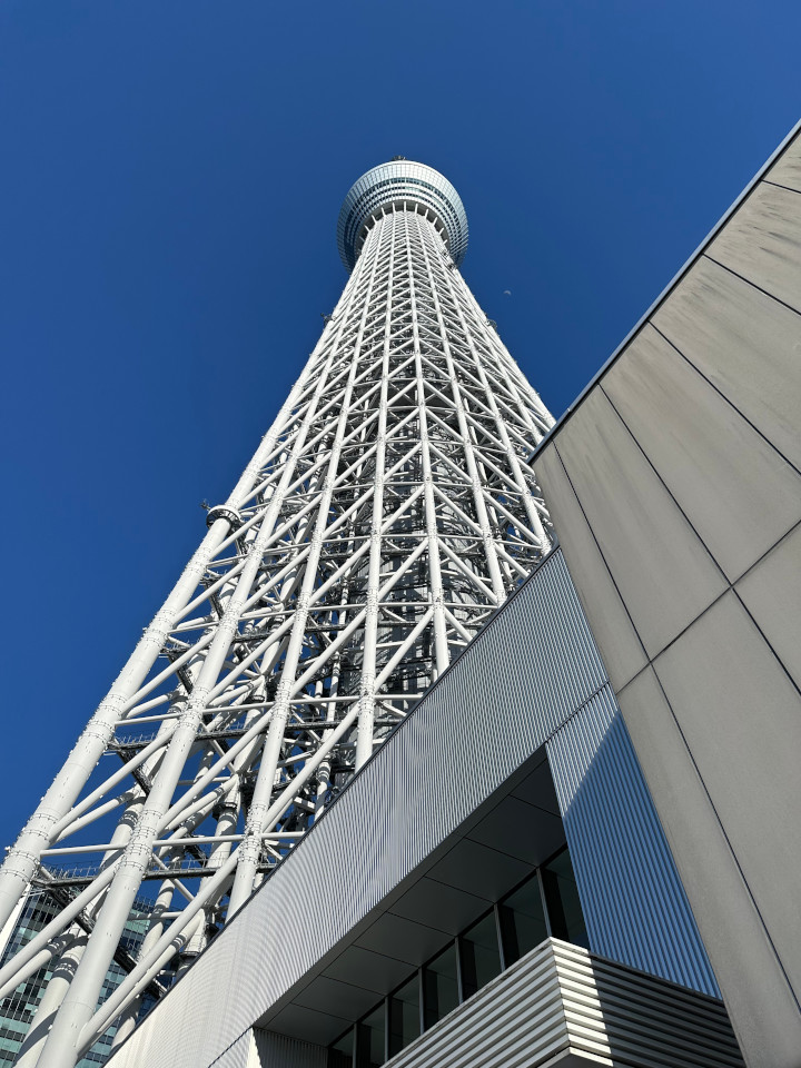 Upward view of Tokyo Skytree Tower